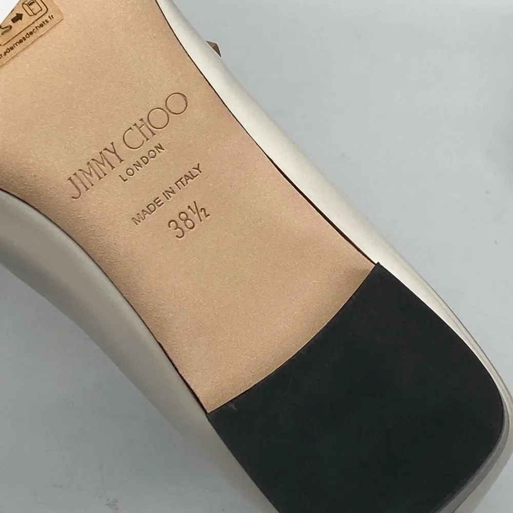 Jimmy Choo Carolyn Leather Mary Jane Flats size 38.5